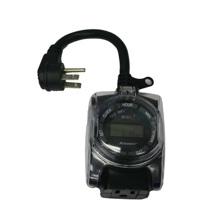 American Imaginations 1875W Unique Black Digital Timer Plastic AI-37440